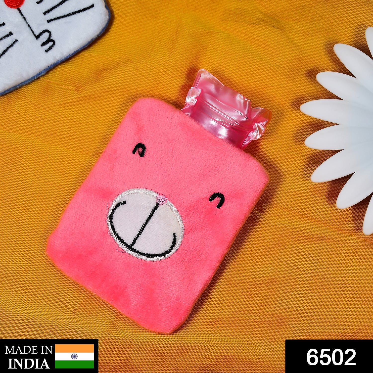 6502 Pink Small Hot Water Bag With Cover For Pain Relief Neck Shoulder Pain And Hand Feet Warmer Menstrual Cramps. 6502 Pink Small Hot Water Bag With Cover For Pain Relief Neck Shoulder Pain And Hand Feet Warmer Menstrual Cramps.